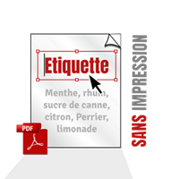 Etiquettes pour PLV de table