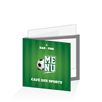 Porte menu - Sport foot : 21x21