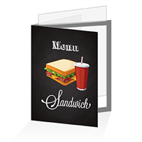 Porte menu - Restauration rapide sandwich : A4