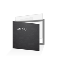 Porte menu - Typo noir : 21x21